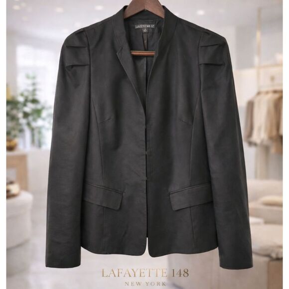 Lafayette 148 New York Jackets & Blazers - Lafayette 148 Black Tailored Blazer Size 8 Luxury Minimalist Career Quiet Luxury